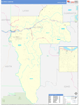 Nez Perce County Wall Map Basic Style